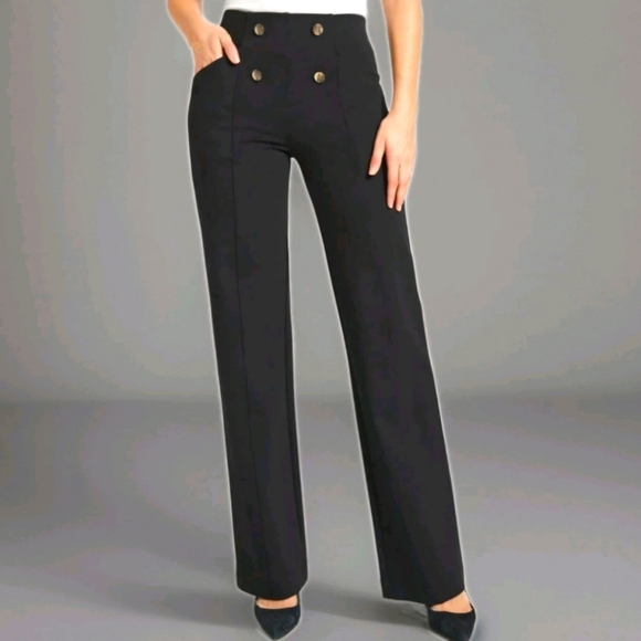 Betabrand Pants - Betabrand Atlantic Wide Leg Pants - Grey XL Petite